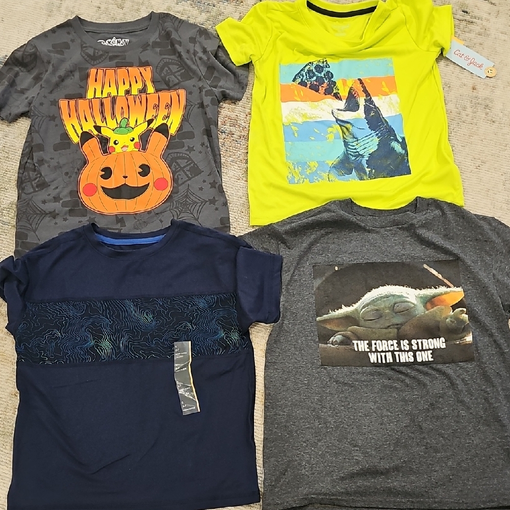 Bundle of 4‎ Boys Short Sleeve T-Shirts Size S 6/7